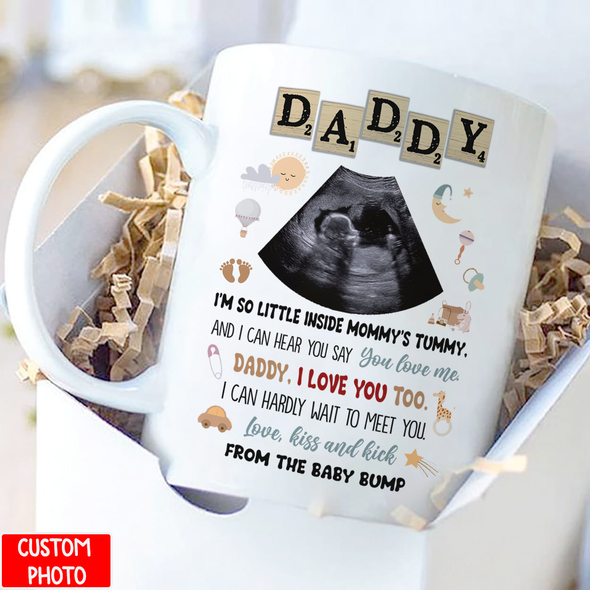 Personalized Gift For Future Dad I Can Hardly Wait To Meet You Mug- NT-NN0208221
