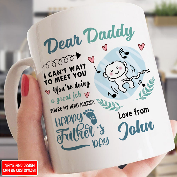 Gift For Future Daddy I Can't Wait To Meet You Mugs - AD - NN2104222