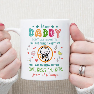 Gift For Future Daddy I Can't Wait To Meet You Mugs - NT - NN0206225