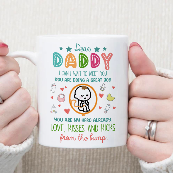Gift For Future Daddy I Can't Wait To Meet You Mugs - NT - NN0206225