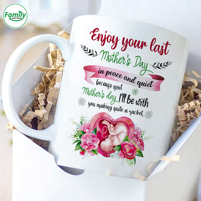Gift For Future Mommy Next Mother's Day I'll Be With You Making Quite A Racket Mugs - NT - NN1404229