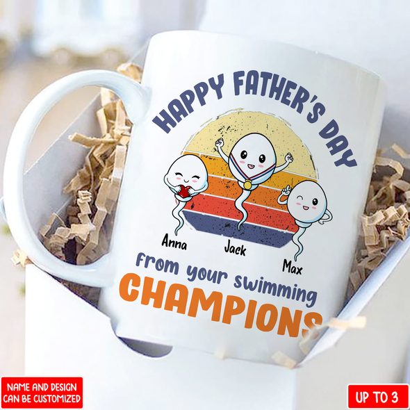 Gift For Future Daddy Happy Father's Day From Your Swimming Champions Mugs - NT - NN2605221