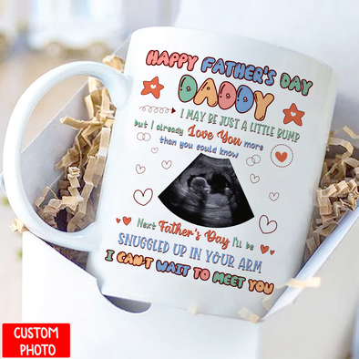 Personalized Gift For Future Daddy I Can't Wait To Meet You Mugs - NT - NN2804223