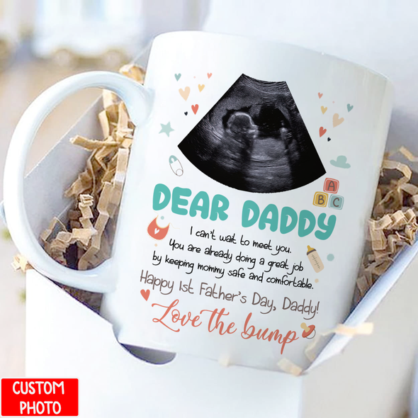 Personalized Gift For Future Daddy I Can't Wait To Meet You Mugs - NT - NN2705223
