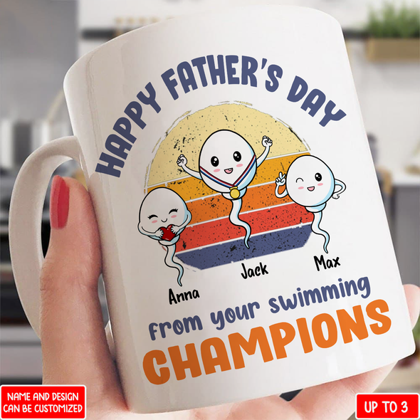 Gift For Future Daddy Happy Father's Day From Your Swimming Champions Mugs - NT - NN2605221