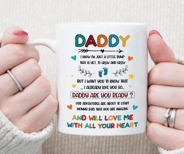 Personalized Gift For Future Daddy Happy First Father's Day Mugs - NT - NN1405224