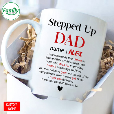 Stepped up Dad Mugs
