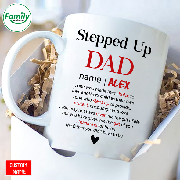 Stepped up Dad Mugs