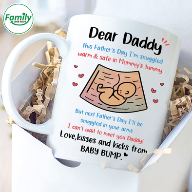 Love kisses and kicks from baby bump-nt Mugs