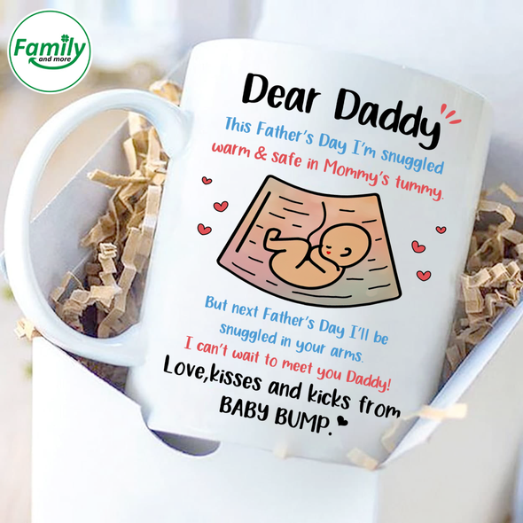 Love kisses and kicks from baby bump-nt Mugs
