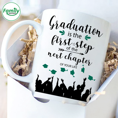 Graduation is the first step of the next chapter-n Mugs