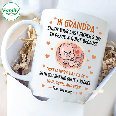 Hi Grandpa Love Kisses And Kicks-nt Mugs