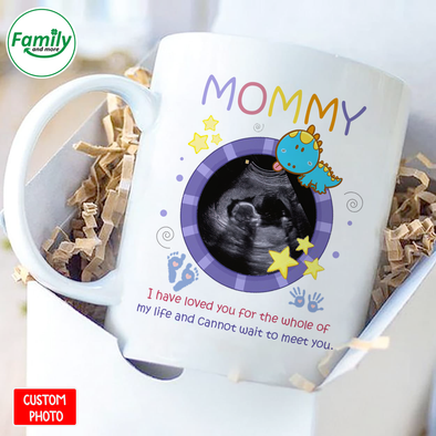 Personalized Gift For Mommy I Love You I can't wait meet you Mug