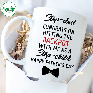 Step-dad congrats on hitting the jackpot-nt Mugs