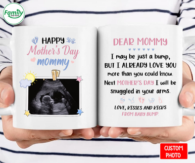 Dear Mommy, Love Kisses And Kicks mug