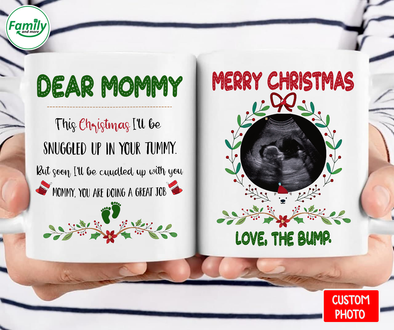Personalized Gift For Wife Merry Christmas Love, The Bump Mugs - Nt