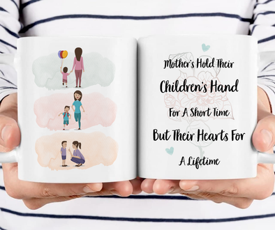 Mother's hold their children's hand Mugs