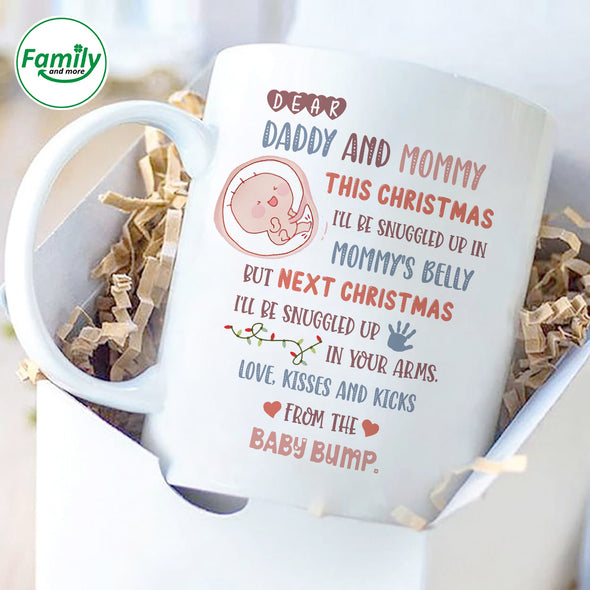 Gift For Future Daddy & Mommy Next Christmas I'll Be Snuggled Up In Your Arms Mug - NT - HB2810221
