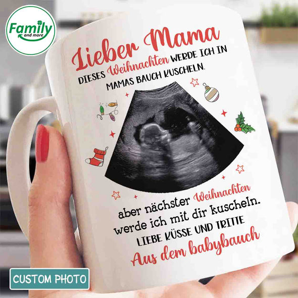 Personalized Gift For Mama Dieses Weihnachten Werde Inch In Mamas Bauch Kuscheln- NT-HB1810222