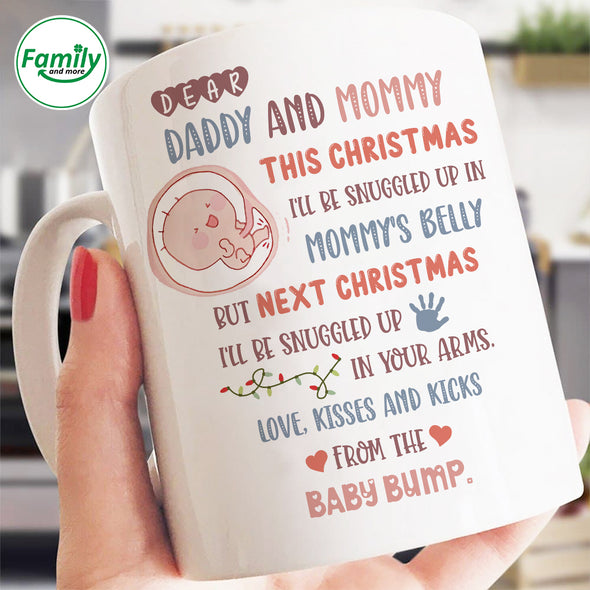 Gift For Future Daddy & Mommy Next Christmas I'll Be Snuggled Up In Your Arms Mug - NT - HB2810221