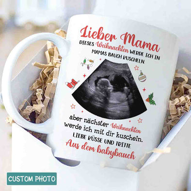 Personalized Gift For Mama Dieses Weihnachten Werde Inch In Mamas Bauch Kuscheln- NT-HB1810222