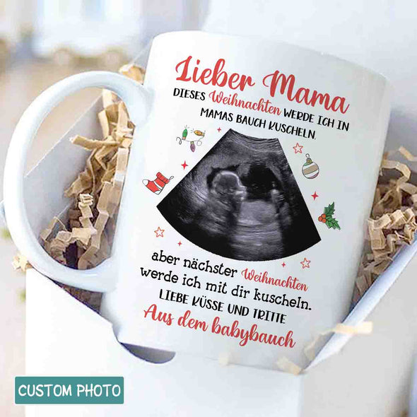 Personalized Gift For Mama Dieses Weihnachten Werde Inch In Mamas Bauch Kuscheln- NT-HB1810222