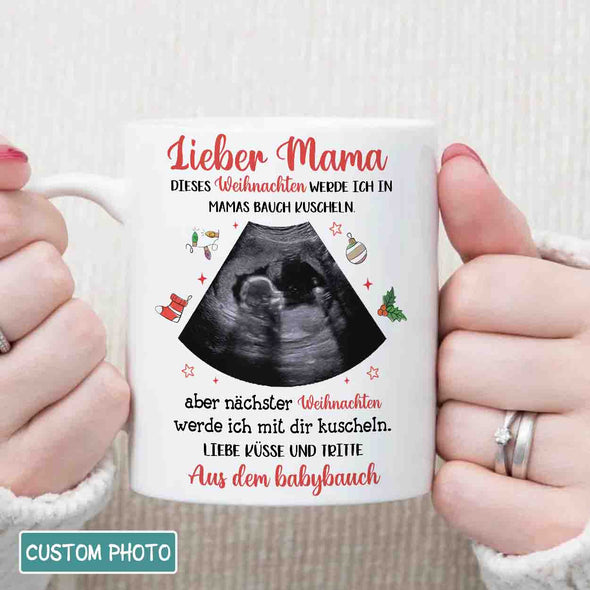 Personalized Gift For Mama Dieses Weihnachten Werde Inch In Mamas Bauch Kuscheln- NT-HB1810222