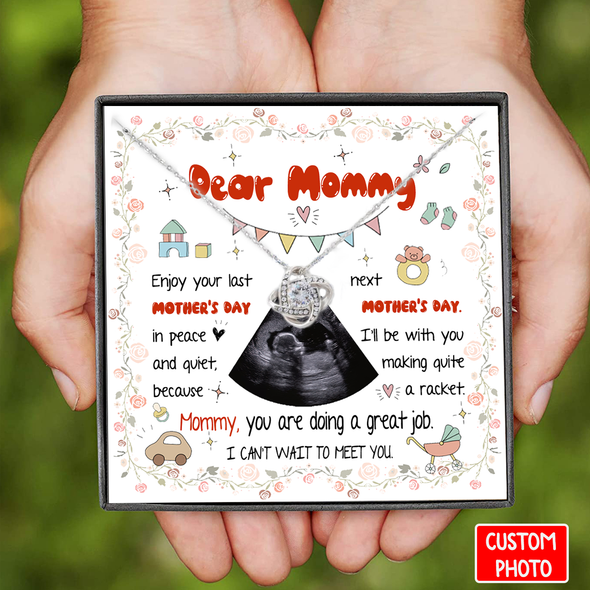 Personalized Gift For Future Mommy I Can't Wait To Meet You Necklace - NT - NN0404223