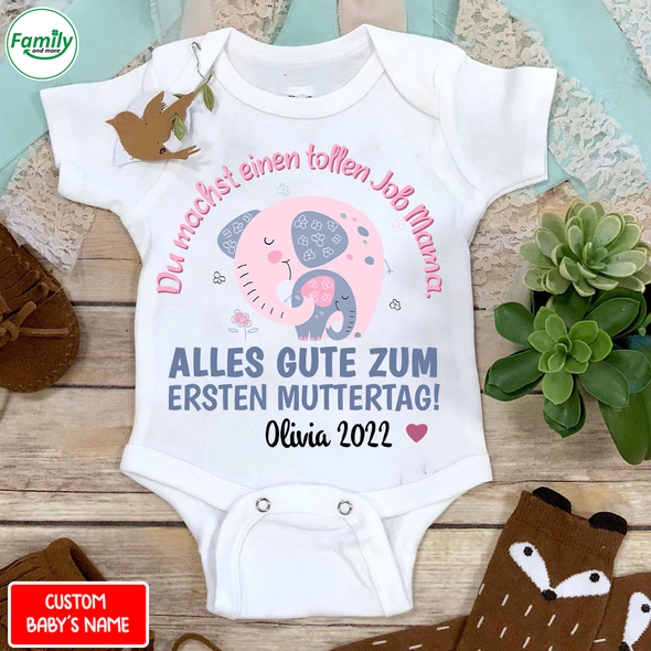 Gift For Mommy Happy First Mother Day Baby Onesie - AD -13041