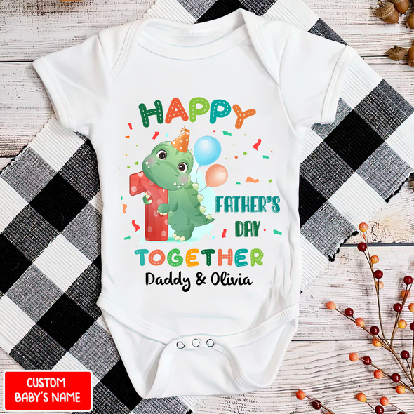 Gift For Daddy Happy 1st Father's Day Baby Onesie - NT - NN0905222