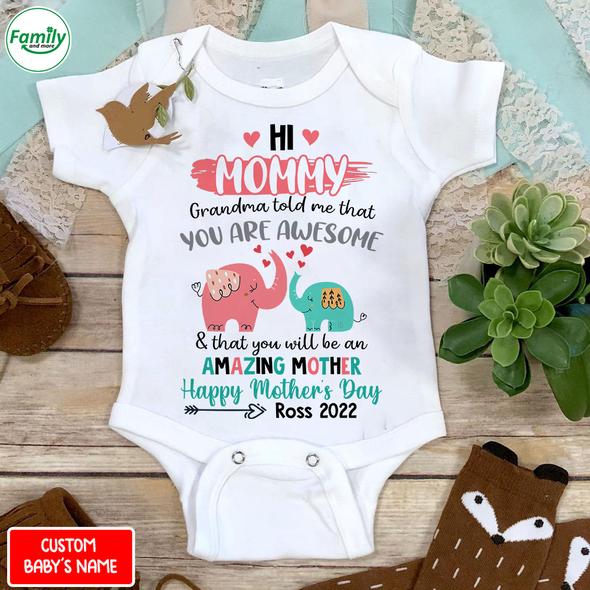 Gift For Mommy Happy Mother's Day Baby Onesie - AD - NN0404224