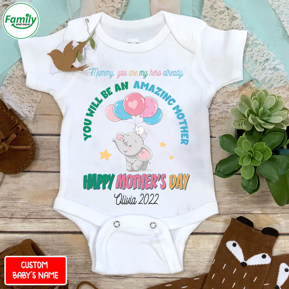 Gift For Future Mummy You Are My Hero Already Baby Onesie - NT - NN2202223