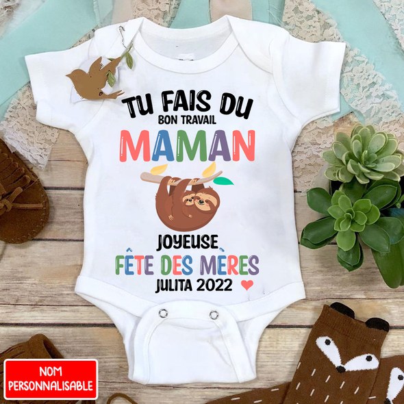 Tu Fais Du Bon Travaill Maman Baby Onesie - NT - NN1204225