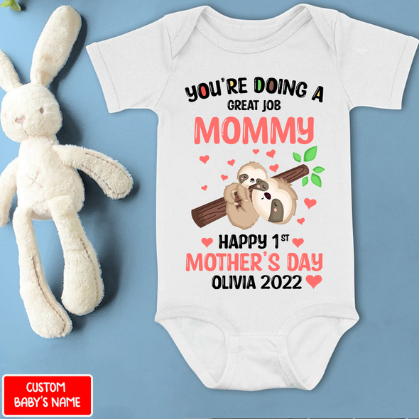 Gift For Mommy You're Doing Great Job Mommy Baby Onesie - AD - NN14042210