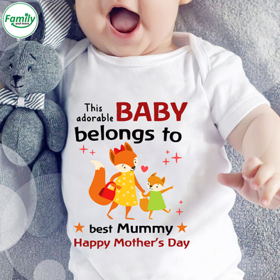 Gift For Future Mummy This Adorable Baby Belongs To The Best Mummy Baby Onesie - NT - NN0203222