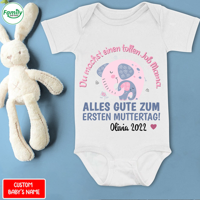 Gift For Mommy Happy First Mother Day Baby Onesie - AD -13041