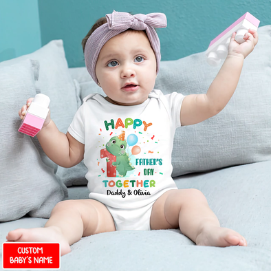 Gift For Daddy Happy 1st Father's Day Baby Onesie - NT - NN0905222