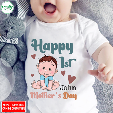 Gift For Mommy Happy 1st Mother's Day Baby Onesie - NT - NN0104223