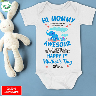 Gift For Future Mommy Happy 1st Mother's Day Baby Onesie - PP - NN0604222