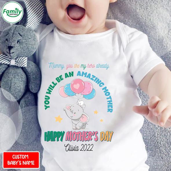 Gift For Future Mummy You Are My Hero Already Baby Onesie - NT - NN2202223