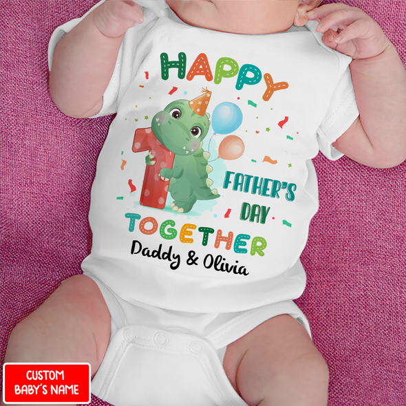 Gift For Daddy Happy 1st Father's Day Baby Onesie - NT - NN0905222