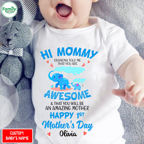Gift For Future Mommy Happy 1st Mother's Day Baby Onesie - PP - NN0604222