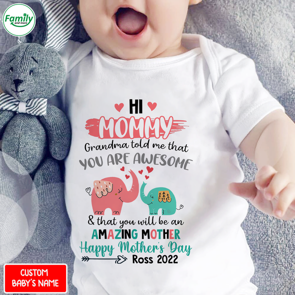 Gift For Mommy Happy Mother's Day Baby Onesie - AD - NN0404224