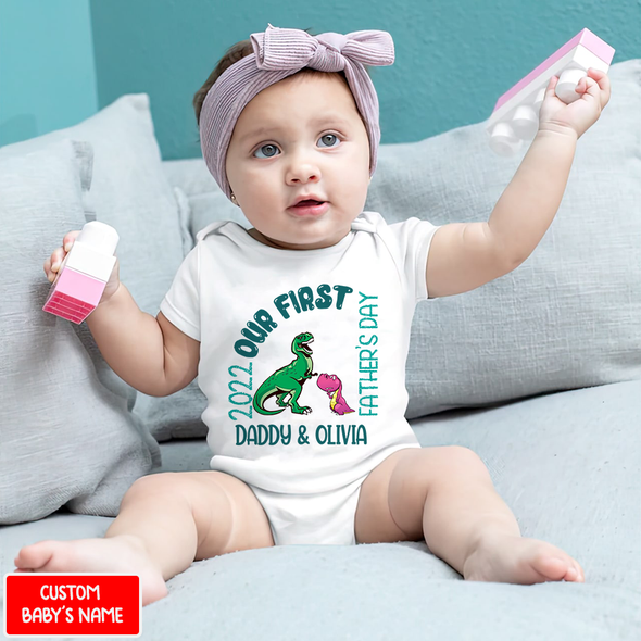 Gift For Daddy Our FIrst Father's Day Baby Onesie - NT - NN1305224