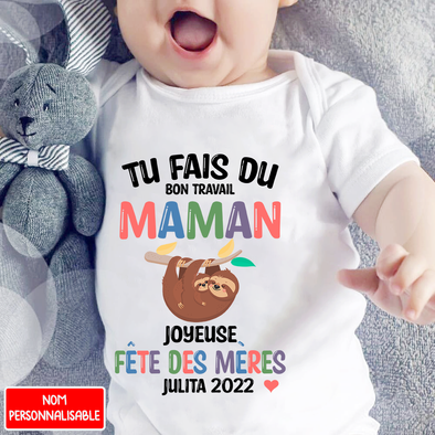 Tu Fais Du Bon Travaill Maman Baby Onesie - NT - NN1204225