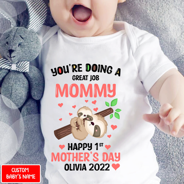 Gift For Mommy You're Doing Great Job Mommy Baby Onesie - AD - NN14042210