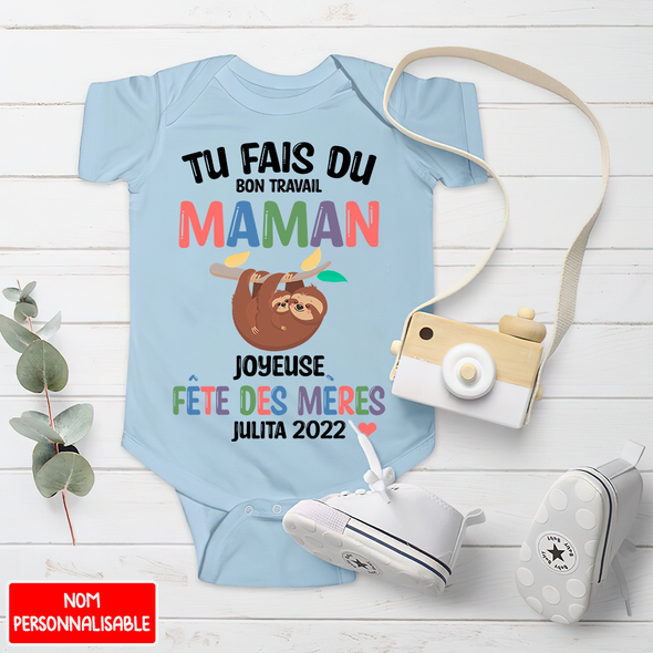 Tu Fais Du Bon Travaill Maman Baby Onesie - NT - NN1204225