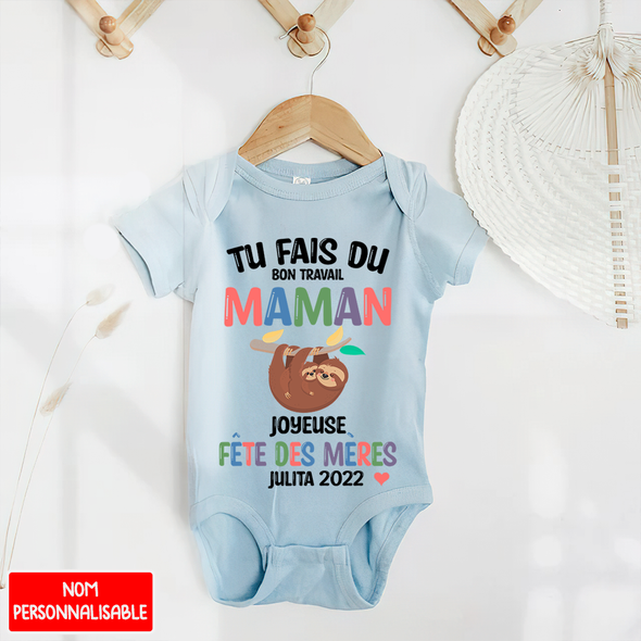 Tu Fais Du Bon Travaill Maman Baby Onesie - NT - NN1204225
