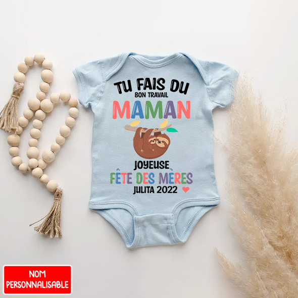 Tu Fais Du Bon Travaill Maman Baby Onesie - NT - NN1204225