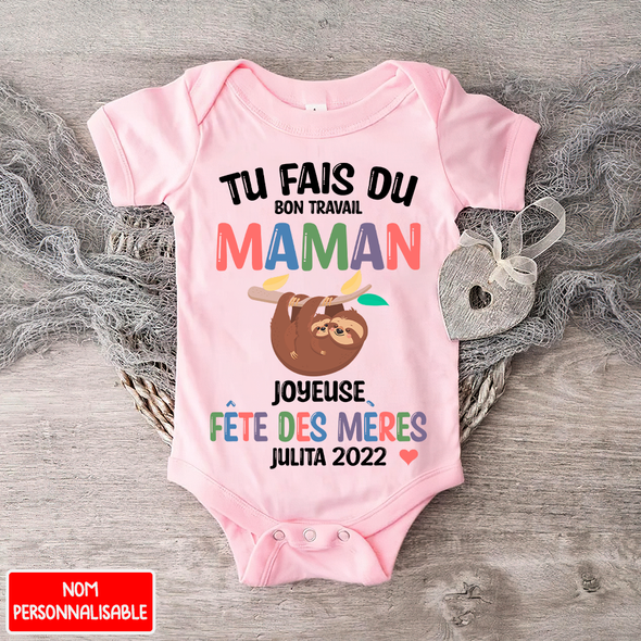 Tu Fais Du Bon Travaill Maman Baby Onesie - NT - NN1204225